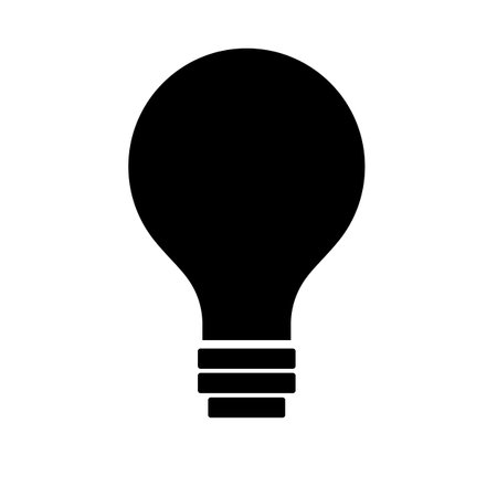 Silhouette of a light bulb. Vectors about inspirations and ideas.のイラスト素材