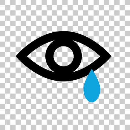 Eye icon with tears. Vector with transparent background.のイラスト素材