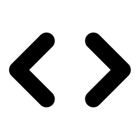A simple tag mark icon used in programming and other applications.のイラスト素材