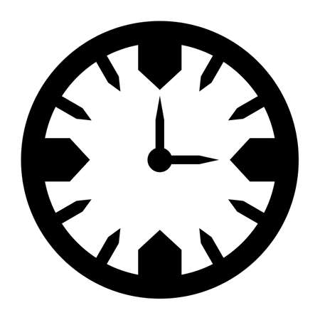 A massive clock icon. A vector icon for expressing time.のイラスト素材