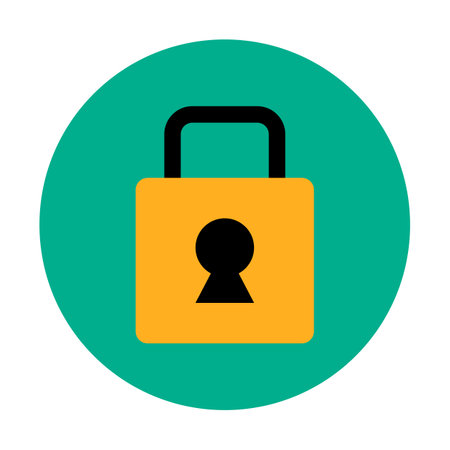 Round lock icon. Padlock vector icon showing security.のイラスト素材
