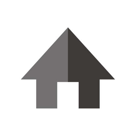 Modern black house vector icon. Flat design.のイラスト素材
