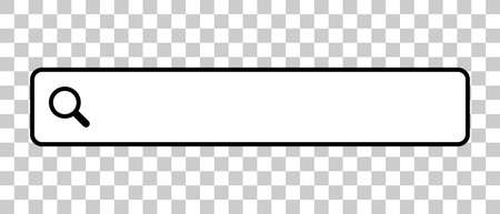 A search box with a simple magnifying glass. Vector with transparent background.のイラスト素材