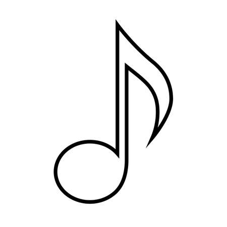 Musical note icon. Musical symbols used in music notation. Vectors.のイラスト素材