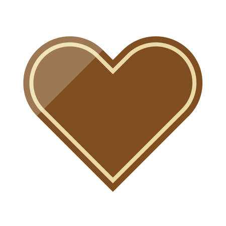 Heart-shaped Valentine's chocolate. Valentine's Day vectors.のイラスト素材