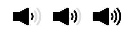 Sound level. Volume level icon set.のイラスト素材
