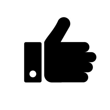 Thumbs up silhouette icon. Vector.のイラスト素材