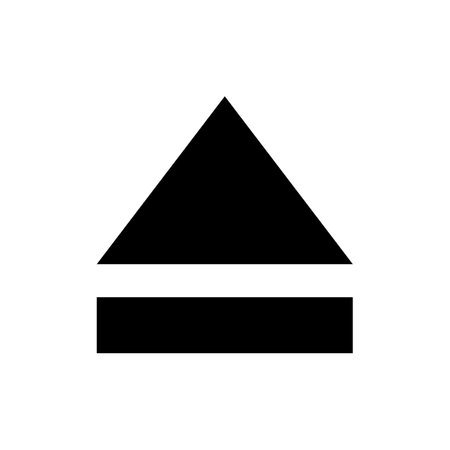 Disk eject silhouette icon. Vector.のイラスト素材