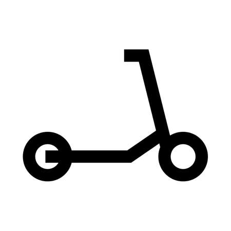 Black silhouette icon of a scooter. Vector.のイラスト素材