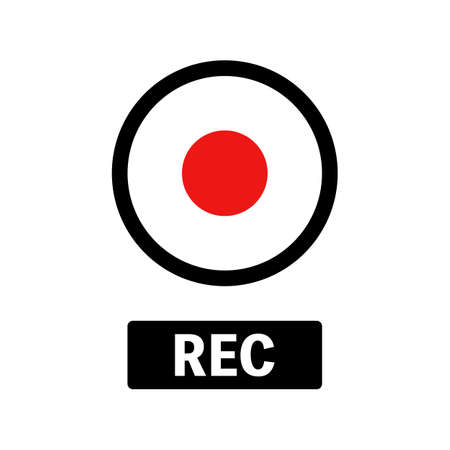 Rec button. Recording sign. Vector.のイラスト素材