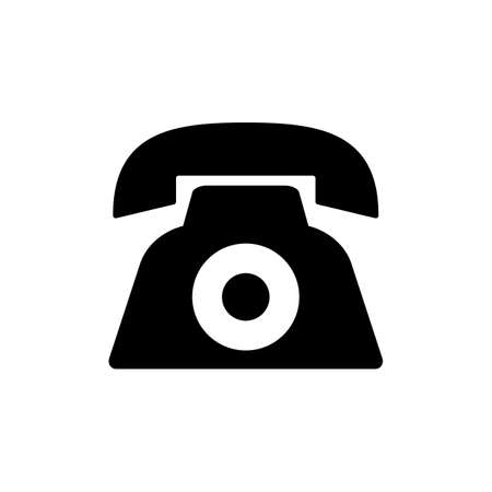 Black phone silhouette icon. Vector.のイラスト素材