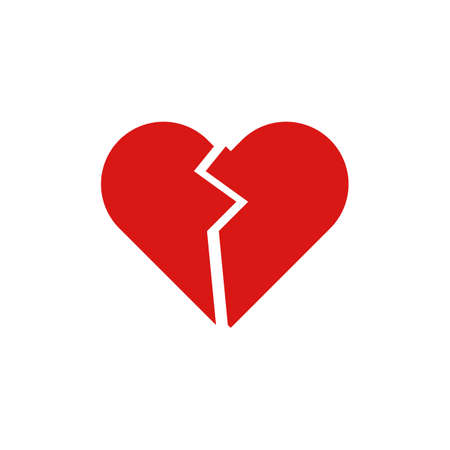 Broken heart icon. Broken heart and divorce. Vector.のイラスト素材