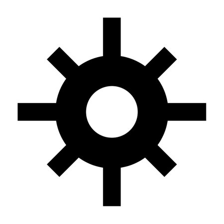 silhouette vector of a ship's wheel.のイラスト素材
