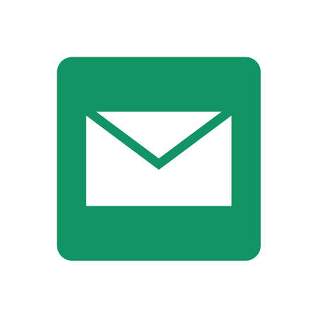 Green email icon. Business mail. Vector.のイラスト素材