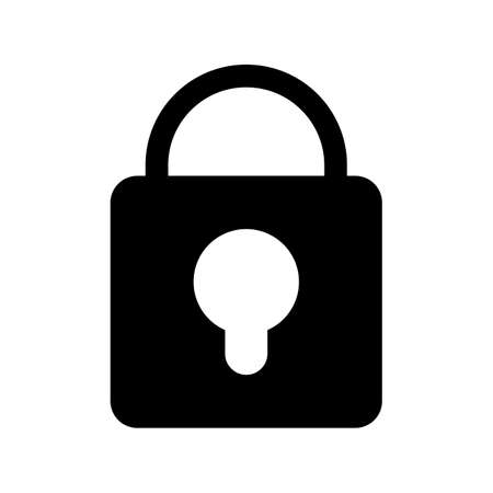 Security icon. Padlock silhouette. Vector.のイラスト素材