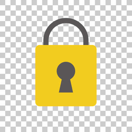 Separated security icons on a transparent background. Padlock vector.のイラスト素材