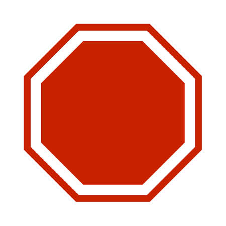 Octagonal red sign icon. Vector.のイラスト素材