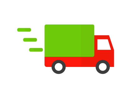 Icon of a moving truck. Vehicles. Vectors.のイラスト素材