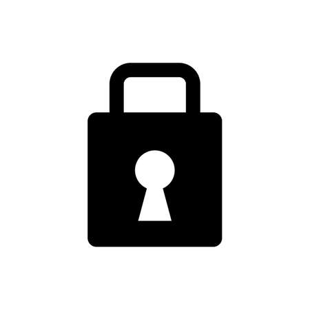 Padlock silhouette icon. Security icons. Lock vector.のイラスト素材