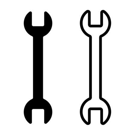 A set of wrench icons. Vector.のイラスト素材
