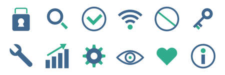 Web icon set. Editable vectors.