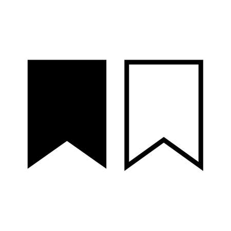 A set of icons for bookmarks. Favorite icons. Vectors.のイラスト素材