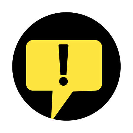 Attention and warning balloon icons. Exclamation mark. Vectors.のイラスト素材