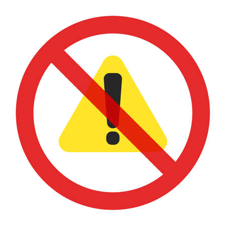 Caution or danger. Virus notifications. Exclamation mark and stop sign. Editable vectors.のイラスト素材