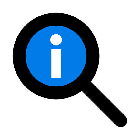 Magnifying glass and information icon. Vectors.のイラスト素材
