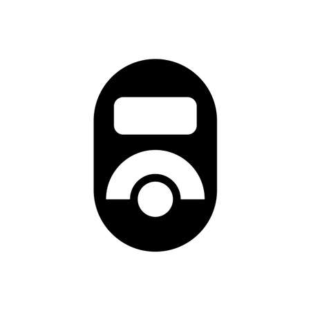 Silhouette of a can lid. Editable vector.のイラスト素材