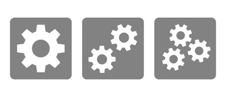 A set of gear icons. Customization, settings. Vectors.のイラスト素材