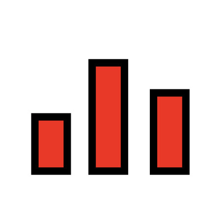 Bar chart icon. Editable vectors.のイラスト素材