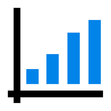 Chart icon for bar graph. Analysis and statistics. Editable vectors.のイラスト素材
