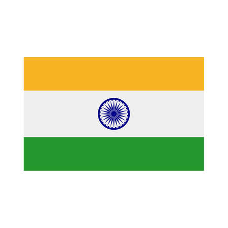 The flag of India. Countries in South Asia. Vectors.のイラスト素材