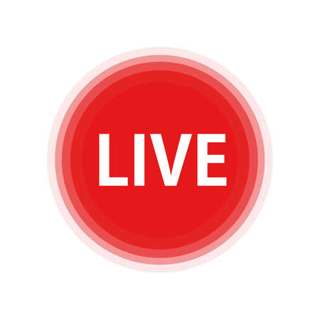 Live streaming icon. Live TV and social media streaming. Live broadcast. Editable vectors.