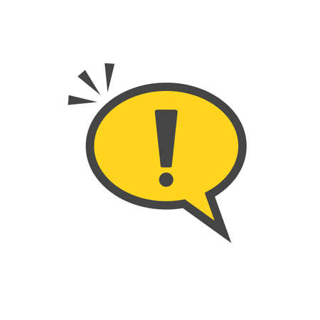 Pop-up attention balloons. Warnings and instructions. Vectors.のイラスト素材