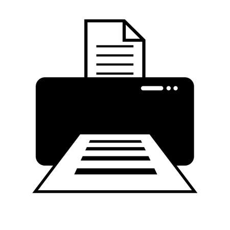 Icon of the printer making the copy. Editable vector.のイラスト素材