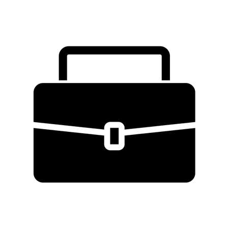 Silhouette icon of business bag. Editable vector.のイラスト素材