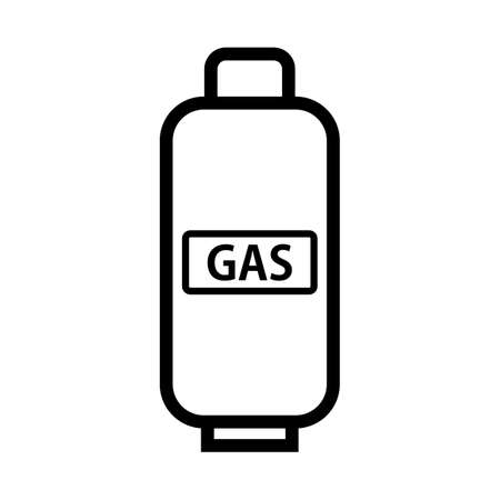 Propane gas can icon. Editable vector.のイラスト素材