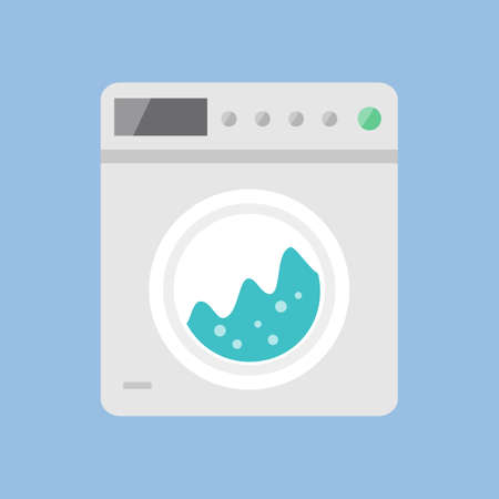 Realistic washing machine icon. Washer. Editable vector.のイラスト素材