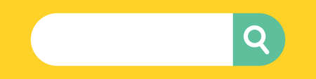 Isolated green search box on yellow background. Web search bar. Internet search advertising...
