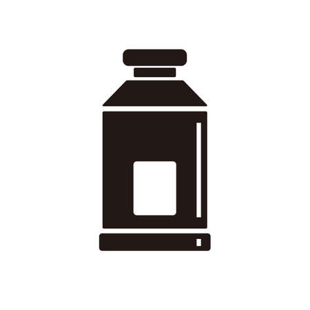 Detergent bottle silhouette icon. Soap bottle. Editable vector.のイラスト素材