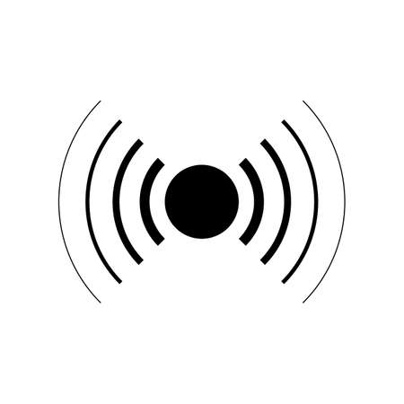 Sonic or radio wave icon. Editable vector.のイラスト素材