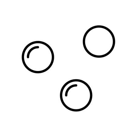 Icon of three bubbles. Editable vector.のイラスト素材