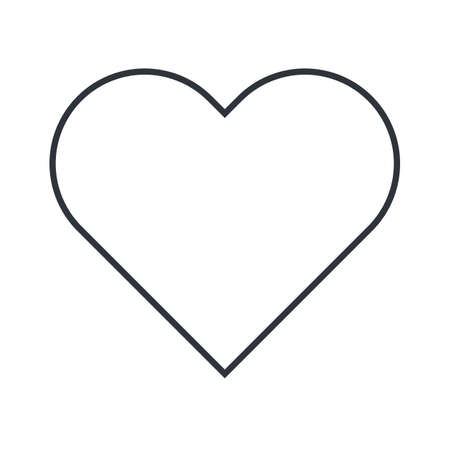 Simple heart mark line. Editable vector.のイラスト素材