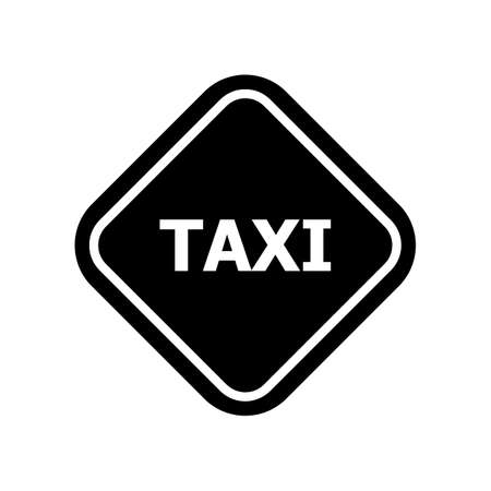 A diamond-shaped cab sign. Taxi sign. Editable vector.のイラスト素材