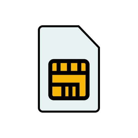 Modern SIM card icon. Editable vector.のイラスト素材