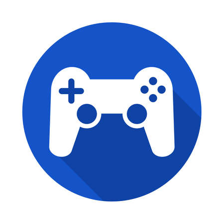 Modern game controller and shadow. Gamepad. Game battle. Editable vector.