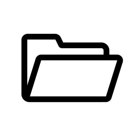 Open file folder icon. Editable vector.のイラスト素材