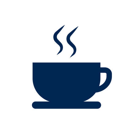 Coffee cup and steam silhouette icon. Cafe symbol. Editable vector.のイラスト素材
